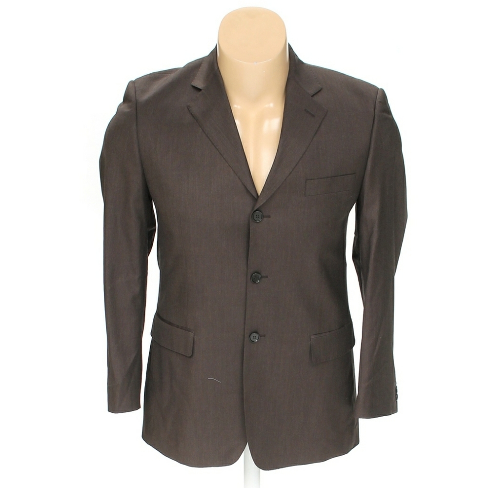 Alberto men blazer jacket Brown size Large